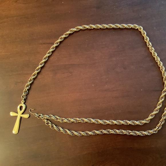 Vintage Accessocraft NYC Ankh Chain Belt